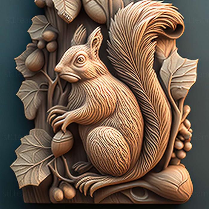 3D model squirrel (STL)